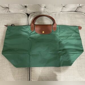 Longchamp LE PLIAGE original XL TRAVEL duffle BAG in sage green